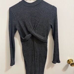 Bozzolo Charcoal Long Sleeve Dress